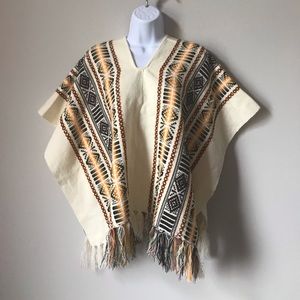 Aztec Southwest BoHo Poncho Handmade